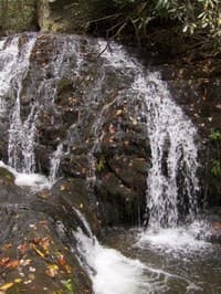 Left side of first drop of Swimming Hole Falls