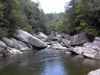 Keith in the pool below Speckled Falls