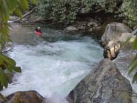 Keith in the pool below Speckled Falls