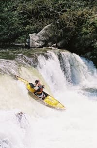 Open Canoe Boofing the Falls