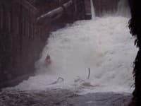 Mike running "The Dam Slide"