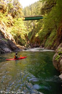 Beautiful gorge just upstream of the bridge on road 15N32.
