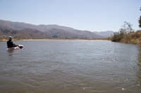 In the Santa Clara River bed