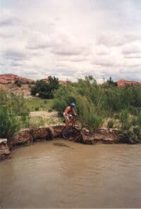 Mountain Bike Tricks at the Put-in