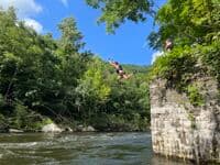 Jumping at the old bridge