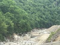 View from the highway of haul road 