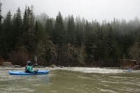 Jennie Entering a Rapid on the South Fork Stillaguamish