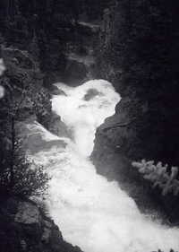 Big Timber Falls from above.