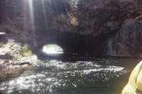 Looking Back at Tunnel Chute emerging from the Tunnel