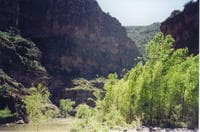 The narrow canyon of the Rio de San Francisco