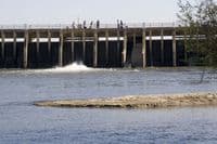 Mendota Dam outflow & Fish Ladder