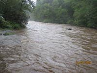High water Castleberry bridge takeout 9-20-09