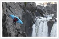 Kayaker on Cliff