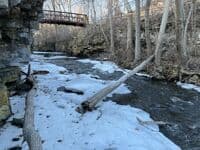 Pedestrian Bridge and beginning of lower dells