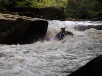 one of many boulder/ledge drops on the Piney