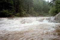 Roostertail, river left