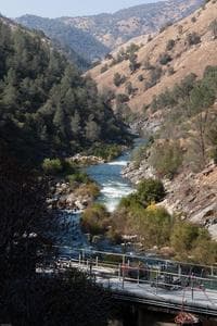 Downstream view from above Kerchoff Dam