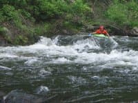 Boof above Basketball Falls