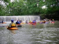 Holding class below Anderson Falls