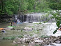 Holding class below Anderson Falls