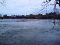 Rock River, river-left, below Rockford Dam