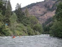 Downstream from surf spot