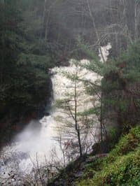 Pipestem falls at Flood stage.