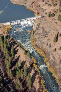 Aerial view of Keno Dam