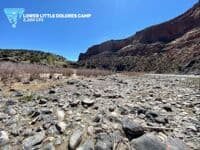 Lower Little Dolores camp landing at 2200 cfs