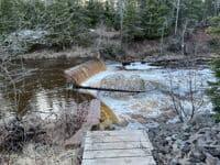 Lowhead dam at normal flow.