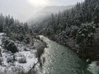 Snow day paddling on the Methodist run