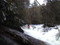 JDP boofing upper drop on Boxcar Falls