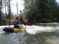 First wood in play on river left