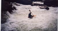 Doug Simpson running the second drop of Double Drop Rapid on the Big South Fork