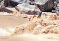 Kayaker at Horn Creek Rapid