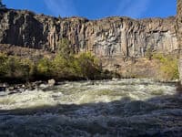 Upstream view from corner pocket along wall