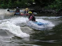 Backsurfing scudders at aprox. 7300cfs