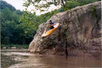 Jump Rock in a Spud Boat