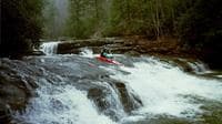 Omer Hall running the second drop at Friendly Falls