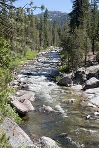 Upstream view from Dinkey Creek Road bridge