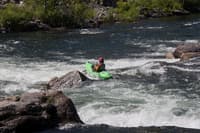 Boofing Sidewinder at low flow