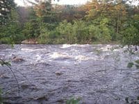 up stream of the low head dam