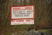Dam Warning Sign