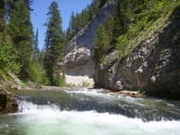 Take out here to portage the natural arch
