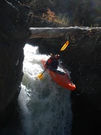 Pit Falls, fish ladder chute