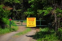 No Trespassing Sign at Dee put-in