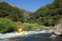 Flirting with the hole at Gage Rapid