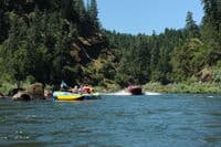 Jet Boat encounter at Burns Riffle