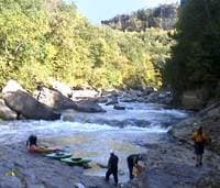 Looking Upstream at first drop of Tripple Drop