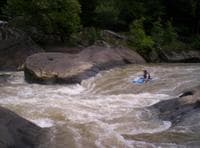 Gordon Byrd hands paddling at Center Rock